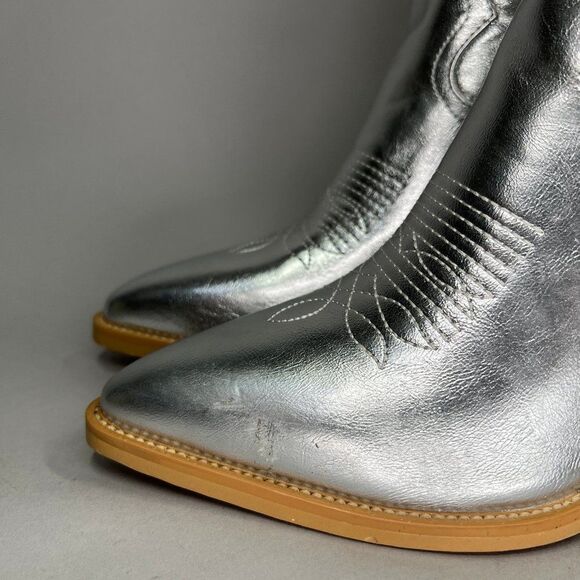 ISNOM Cowgirl Women's Size 8.5 Embroidered‎ Pointed Toe Cowboy Boots - Picture 4 of 11